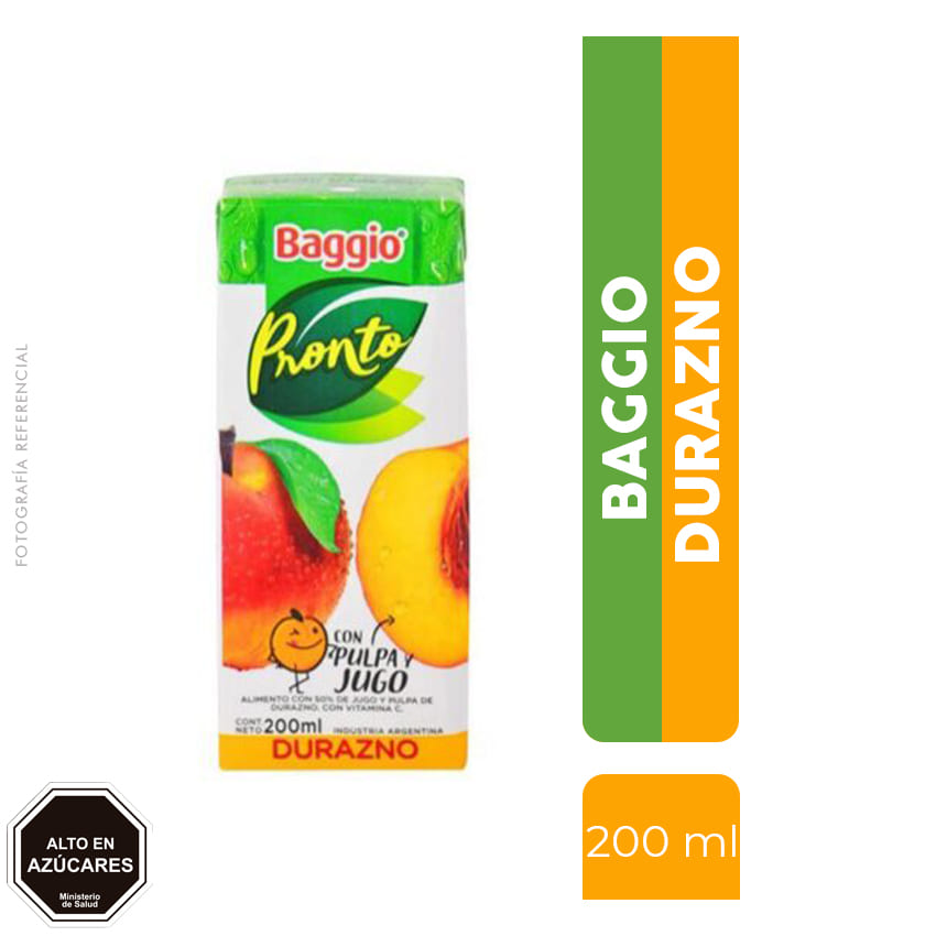 Jugo Durazno Pronto Ml Baggio Supermercado Rofil